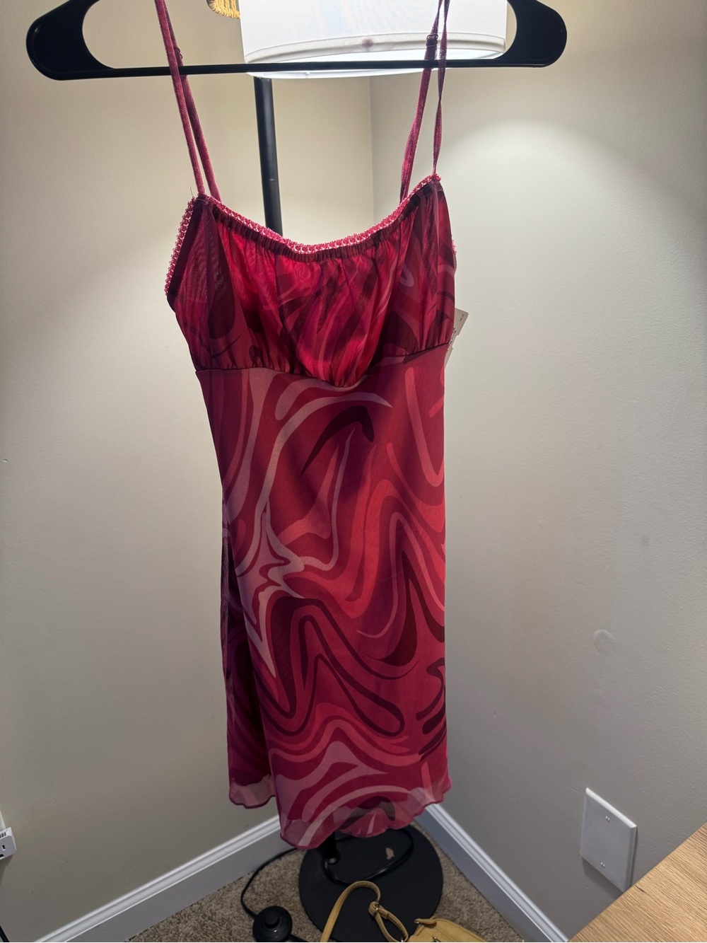 Princess Polly Red Marble Slip Dress